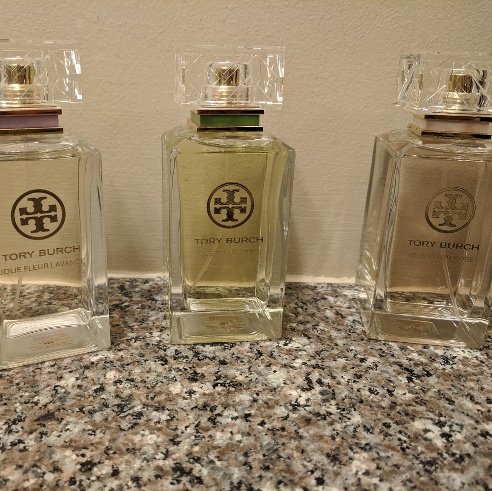 3 Tory Burch perfumes 3.4 oz bottles.  Almost New
